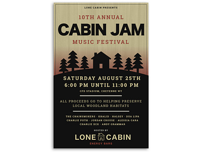 Cabin Jam Festival Poster