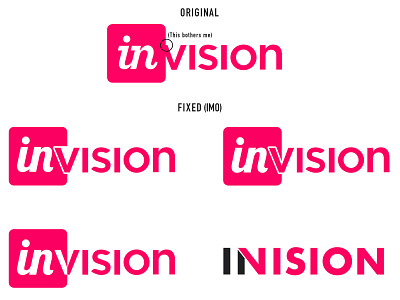 Fixed Invision Logo 2d brand branding design invision logo sketch typography