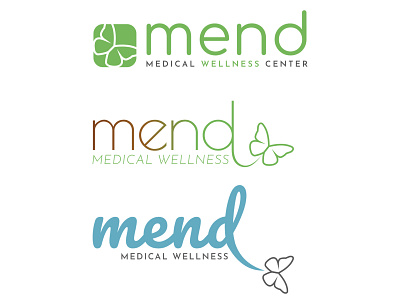 Mend Wellness Center Concept Logos brand branding design logo sketch typography wellness