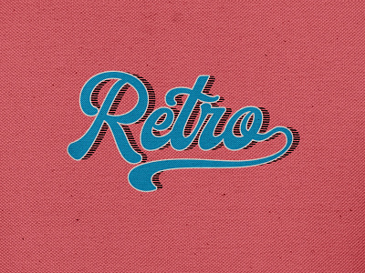 Retro Typography design illustrator retro typography