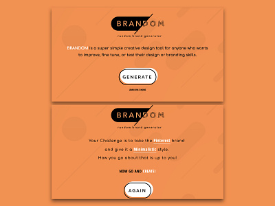 Brandom Generator design logo sketch typography ui ux website