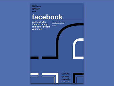 Facebook Poster in Swiss Style brand challenge design illustration logo poster sketch swiss typography website