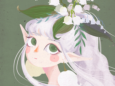 Flower girl illustration