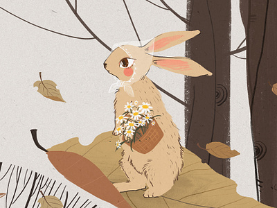 rabbit fall illustration