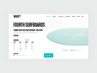 Wave Co. landing page product listing product page shop website