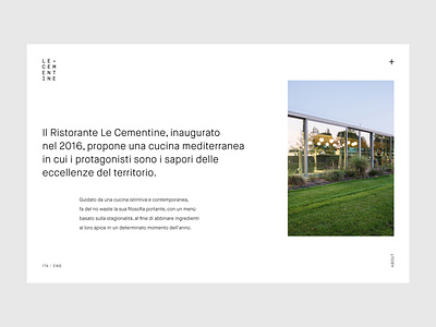 Le Cementine animation app design branding designinspirations minimal restaraunt typography ui ux ux design web