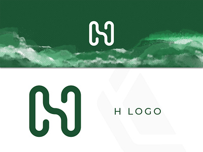 H Logo green h logo round corners simple