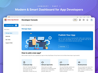 Modern Dashboard - App Developers app application dashboard developers modern ui ux ui design