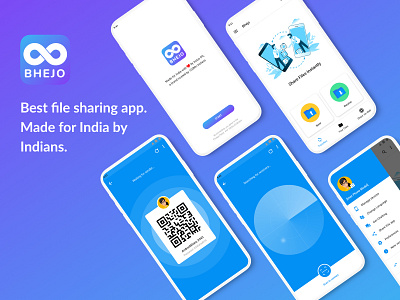 Bhejo - File Sharing App UI design android app file sharing ui design