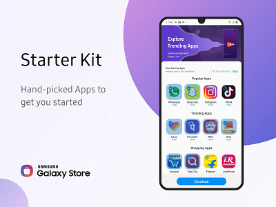 Samsung Starter Kit Concept android app samsung galaxy ui design