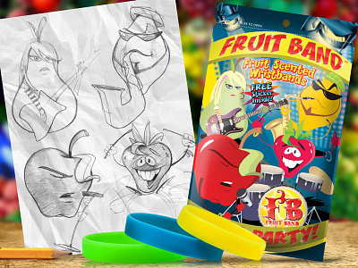 Fruit Band - Fruit Scented Wristbands Package Design