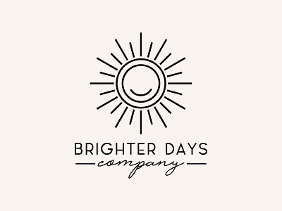 BRIGHTER DAYS CO. LOGO DESIGN artist business logo candle candle wick candles company brand logo company logo logo logo artist logo design logo designer modern modern logo professional professional design professional logo professional logo design sun logo
