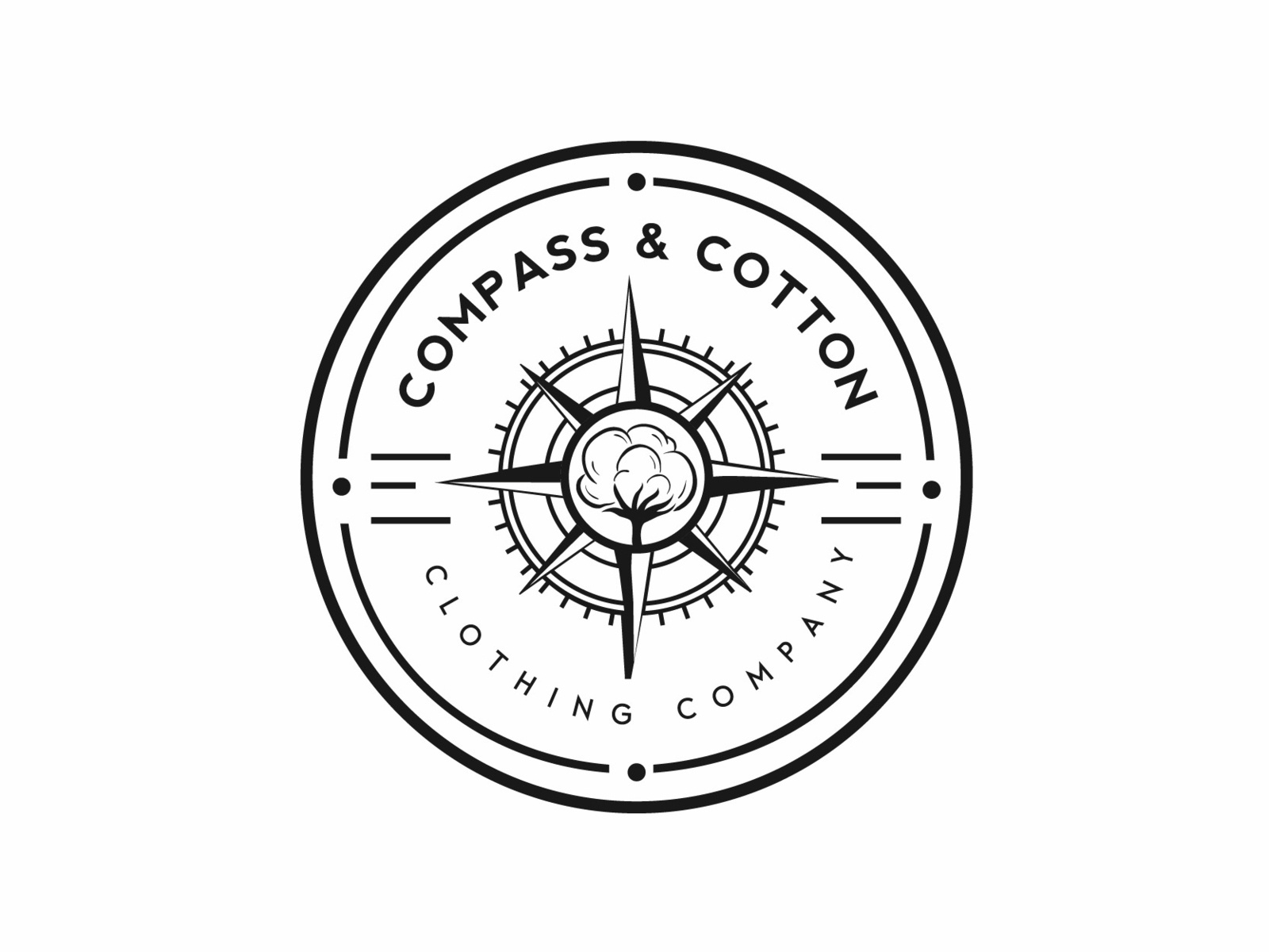Compass and Cotton Literal Logo by Navera Aftab Logo Designer on Dribbble