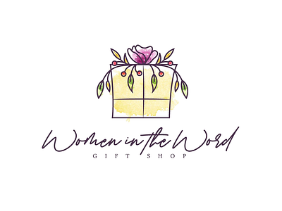 Floral Gift Box Logo Design