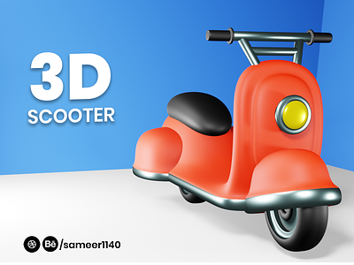 3D scooter 3d art 3d modeling design