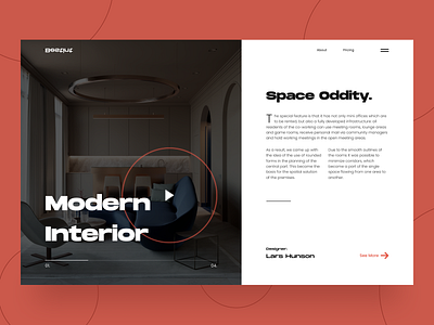 Space Oddity - Website concept arounda clean color concept design figma grid interface interior main mainpage modern pallete photo slider typography ui ux web website