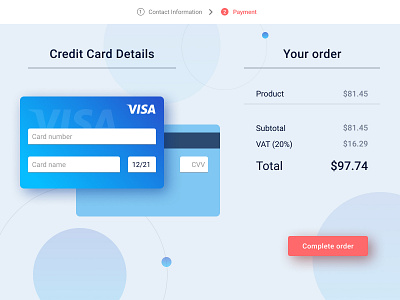 Daily UI :: 002 Credit Card Checkout