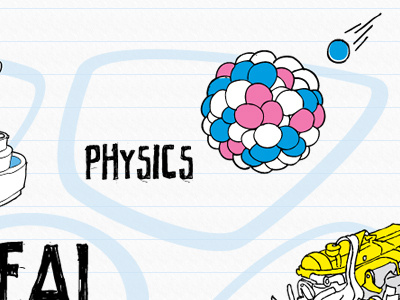 Simple Physics button illustration nav web website