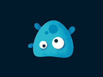 Blue Germ charachter design game illustration vector web