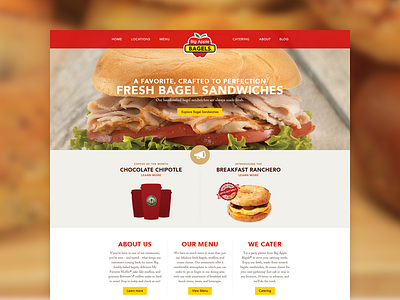 Big Apple Bagels restaurant website bagels responsive restaurant rwd web website
