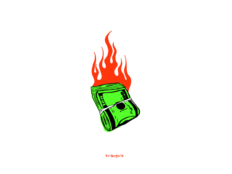 🔥 animation burn burning cel animation dolar fire money