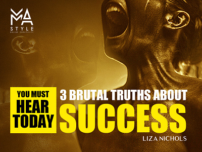 YOU MUST HEAR TODAY brutal channel design graphic liza nichols poster success today youtube