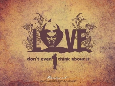 LOVE | DON'T EVEN THINK ABOUT IT design digital photoshop vector