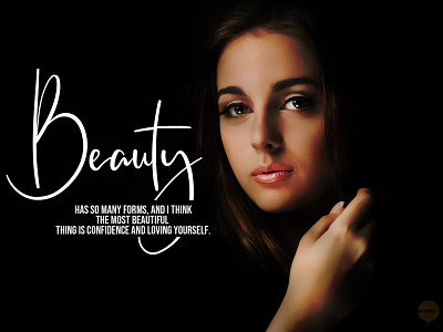 Beauty has many forms beauty branding design graphic photoshop quotes