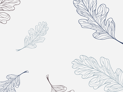 Wander Design Co. Leaf Pattern autumn branding design illustration leaf leaves lineart pattern