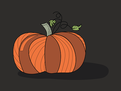 Fall Pumpkin dark graphic design halloween illustration line art orange stickermule