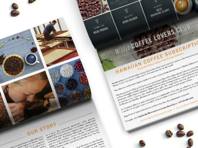 Big Island Coffee Roasters layout indesign design brand book booklet coffee beans hawaiian hawaii family business coffee roasting coffee