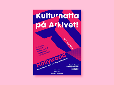 Kulturnatta - poster design blue colors composition graphic design poster poster art poster design posterdesign posters red shapes type typeface typography
