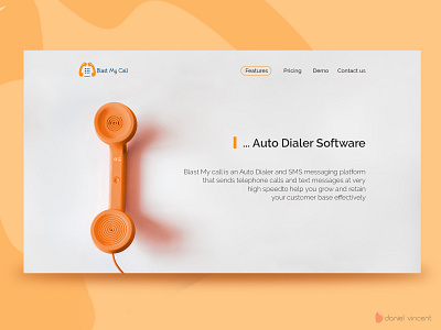 Blastmycall website design danielvincent design landing landing page page ui web webdesign website banner website design