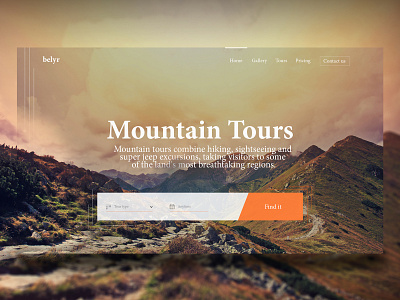 #Mountain danielvincent design landing page ui ux web webdesign website website design