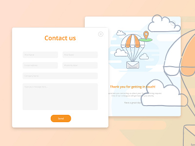 Contact Form danielvincent design illustration illustrator art landing page ui ux web webdesign website website design