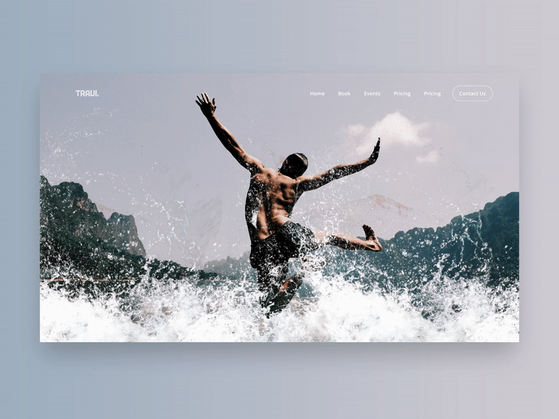 Parallax Header availableforhire danielvincent design landing page ui ux web webdesign website website design