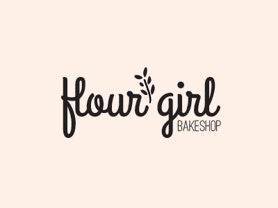 Flour Girl Bakeshop branding design logo typography