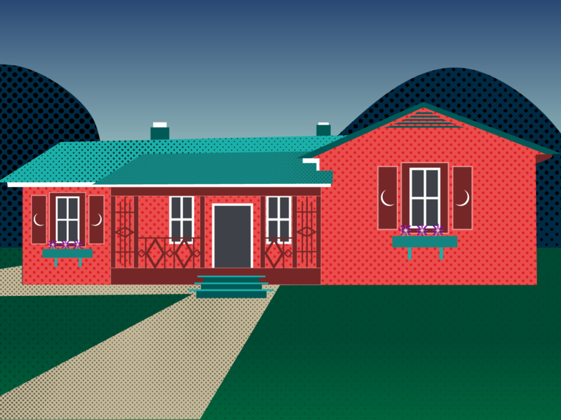 Casa en La Pradera adobe illustrator design house illustration illustration illustrator johnny cash vector