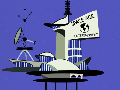 Space Age Entertainment adobe illustrator future illustration house illustration illustration vector