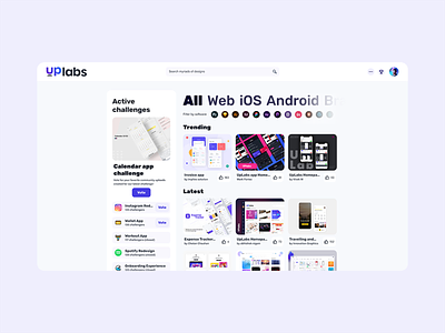 UpLabs homepage redesign challenge homepage redesign ui uplabs ux