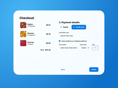 Credit card checkout | Daily UI #002