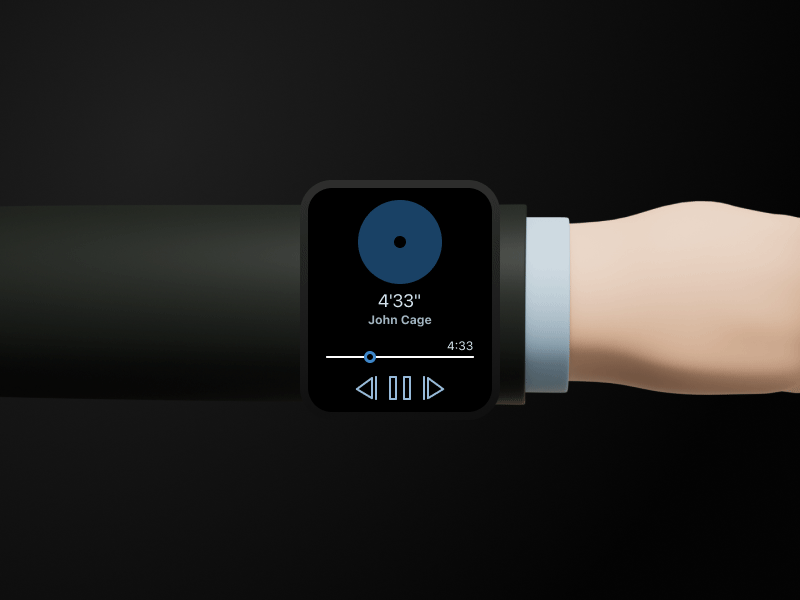 Music player | Daily UI #009 009 animation app apple watch daily ui 009 dailyui dailyui 009 dailyui009 design figma interface music music player song ui ux watch wearable