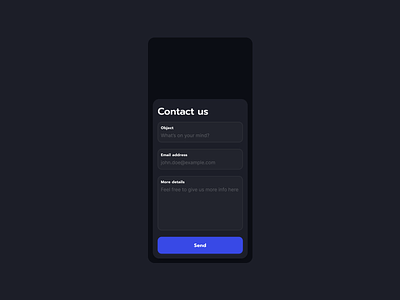 Contact us | Daily UI #028 028 app contact contact form contact us daily ui 028 dailyui dailyui 028 dailyui028 design figma form get in touch inquiry interface message send message ui ux website
