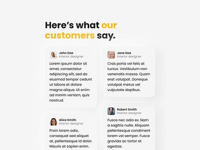 Testimonials | Daily UI #039 039 comments customers daily ui daily ui 039 dailyui dailyui 039 dailyui039 design figma home page interface landing page neumorphism product page reviews testimonials ui ux website