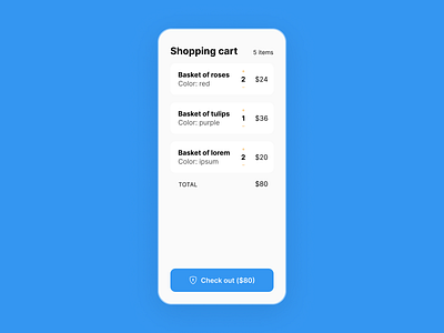 Shopping cart | Daily UI #058