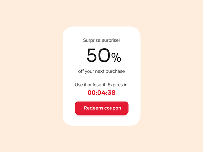 Redeem coupon | Daily UI #061 061 apply coupon coupon daily ui daily ui 061 dailyui dailyui 061 dailyui061 design dialog discount e commerce ecommerce figma interface modal scarcity ui ux website