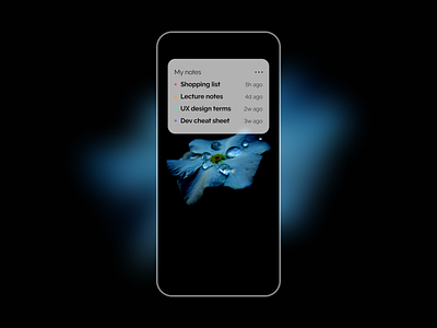 Notes widget | Daily UI #065 065 app daily ui daily ui 065 dailyui dailyui 065 dailyui065 design figma history home screen homescreen interface notes notes widget ui ux widget