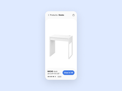 Virtual reality | Daily UI #073 074 app daily ui daily ui 074 dailyui dailyui 074 dailyui074 design e commerce ecommerce figma furniture ikea interface mobile ui ux view in vr virtual reality vr