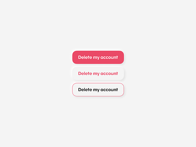 Button | Daily UI #083 083 account button buttons close account daily ui daily ui 083 dailyui dailyui 083 dailyui083 delete account delete my account design figma interface manage account neumorphic neumorphism ui ux