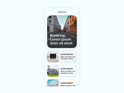News | Daily UI #094 094 app article breaking breaking news claymorphism colorful daily ui daily ui 094 dailyui dailyui 094 dailyui094 design figma fluffy interface news news feed ui ux